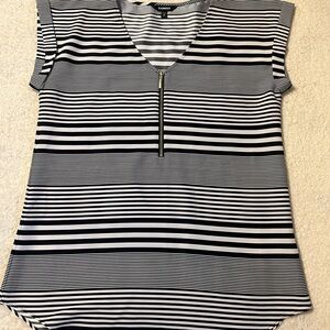 Striped Black and White Women's Top